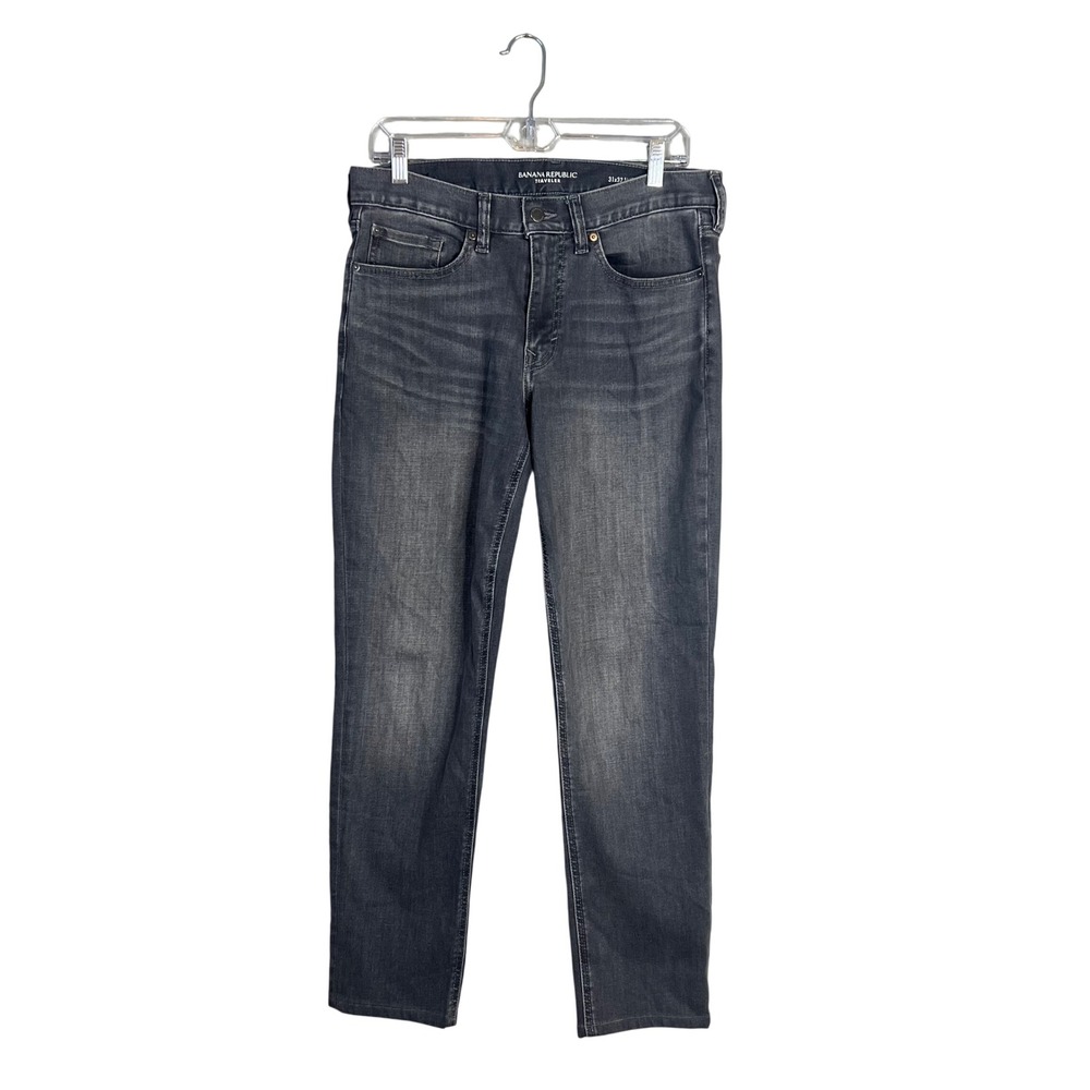 Banana Republic Traveler Jeans Mens 31x28* Slim Fit Dark Vintage Wash Stretch